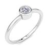D Flawless Diamonds™ 0.17 Carat Diamond Bezel Set Solitaire Ring In Sterling Silver Image-2