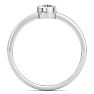 D Flawless Diamonds™ 0.17 Carat Diamond Bezel Set Solitaire Ring In Sterling Silver Image-3