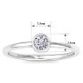 D Flawless Diamonds™ 0.17 Carat Diamond Bezel Set Solitaire Ring In Sterling Silver Image-5