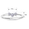 D Flawless Diamonds™ 0.16 Carat Diamond Three Stone Ring In Sterling Silver Image-5