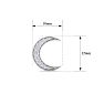 D Flawless Diamonds™ 1/5 Carat Diamond Moon Stud Earrings In Sterling Silver Image-5