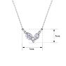 D Flawless Diamonds™ 0.14 Carat Diamond Two Stone Marquise Necklace In Sterling Silver, 18 Inches Image-5