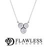 D Flawless Diamonds™ 0.09 Carat Bezel Set Three Stone Necklace In Sterling Silver, 18 Inches Image-1