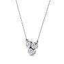 D Flawless Diamonds™ 0.09 Carat Bezel Set Three Stone Necklace In Sterling Silver, 18 Inches Image-2