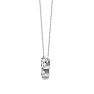 D Flawless Diamonds™ 0.09 Carat Bezel Set Three Stone Necklace In Sterling Silver, 18 Inches Image-3