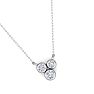D Flawless Diamonds™ 0.09 Carat Bezel Set Three Stone Necklace In Sterling Silver, 18 Inches Image-4