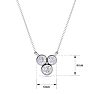 D Flawless Diamonds™ 0.09 Carat Bezel Set Three Stone Necklace In Sterling Silver, 18 Inches Image-5