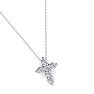 D Flawless Diamonds™ 1/10 Carat Diamond Cross Necklace In Sterling Silver, 18 Inches Image-4