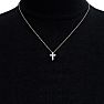 D Flawless Diamonds™ 1/10 Carat Diamond Cross Necklace In Sterling Silver, 18 Inches Image-6