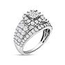 Estate Jewelry 2 Carat Diamond Engagement Ring In 14 Karat White Gold, Size 7 Image-1