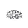 Estate Jewelry 2 Carat Diamond Engagement Ring In 14 Karat White Gold, Size 7 Image-2