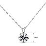 1/4 Carat Moissanite Solitaire Necklace In White Gold With Free Chain Image-5