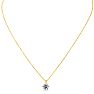 1/4 Carat Moissanite Solitaire Necklace In Yellow Gold With Free Chain Image-3