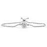 1 Carat Lab Grown Diamond Bolo Bracelet In Sterling Silver, Adjustable 6-9 Inches Image-2