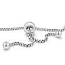1 Carat Lab Grown Diamond Bolo Bracelet In Sterling Silver, Adjustable 6-9 Inches Image-3