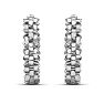 Estate Jewelry Fancy Basket Weave Hoop Earrings In Solid Sterling Silver Image-2