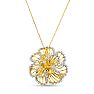 Estate Jewelry Vintage 2 Carat Diamond Necklace In 14 Karat Yellow Gold Image-1