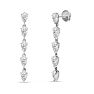 Estate Jewelry 2.44 Carat Fancy Diamond Drop Earrings In 14K White Gold Image-1