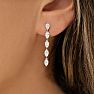 Estate Jewelry 2.44 Carat Fancy Diamond Drop Earrings In 14K White Gold Image-5