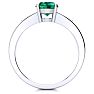 1 1/5ct Oval Shape Emerald and Diamond Ring in 10k White Gold Image-3