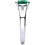 1 1/5ct Oval Shape Emerald and Diamond Ring in 10k White Gold Image-4