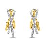 1/2 Carat Fashionable Diamond Necklace, Earring and Ring Set In Yellow Gold Over Sterling Silver Image-2