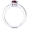 1 1/2ct Oval Shape Ruby and Diamond Ring in 10k White Gold Image-3