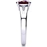 1 1/2ct Oval Shape Ruby and Diamond Ring in 10k White Gold Image-4