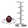 1 1/2ct Oval Shape Ruby and Diamond Ring in 10k White Gold Image-5