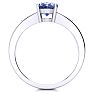 1 1/3ct Oval Shape Tanzanite and Diamond Ring in 10k White Gold Image-3