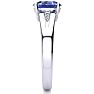 1 1/3ct Oval Shape Tanzanite and Diamond Ring in 10k White Gold Image-4