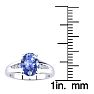 1 1/3ct Oval Shape Tanzanite and Diamond Ring in 10k White Gold Image-5