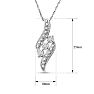 Diamond Accented Modern Pendant Necklace In Sterling Silver With Free 18 Inch Chain Image-5