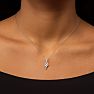 Diamond Accented Modern Pendant Necklace In Sterling Silver With Free 18 Inch Chain Image-6