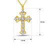 1/10 Carat Diamond Cross Necklace In 14K Yellow Gold Over Sterling Silver, 18 Inches Image-5