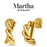 Martha Stewart Textured Gold Hoop Earrings Image-1
