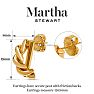 Martha Stewart Textured Gold Hoop Earrings Image-2