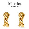 Martha Stewart Textured Gold Hoop Earrings Image-5