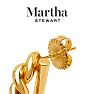 Martha Stewart Textured Gold Hoop Earrings Image-7