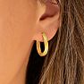 Bruno Magli Serena Gold Hoop Earrings, Verde Image-3