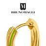 Bruno Magli Serena Gold Hoop Earrings, Verde Image-7