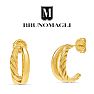 Bruno Magli Azzurra Gold Hoop Earrings Image-1