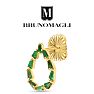 Bruno Magli Stefania Gold Earrings, Smeraldo Image-6
