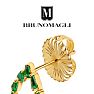 Bruno Magli Stefania Gold Earrings, Smeraldo Image-7