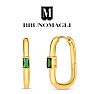 Bruno Magli Daniela Gold Earrings, Smeraldo Image-1