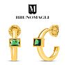 Bruno Magli Felecia Gold Earrings, Smeraldo Image-1