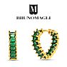 Bruno Magli Rosa Gold Earrings, Smeraldo Image-1