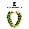 Bruno Magli Rosa Gold Earrings, Smeraldo Image-6