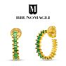Bruno Magli Adelina Gold Earrings, Smeraldo Image-1