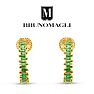 Bruno Magli Adelina Gold Earrings, Smeraldo Image-5